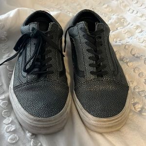 Metallic Vans lace up sneakers